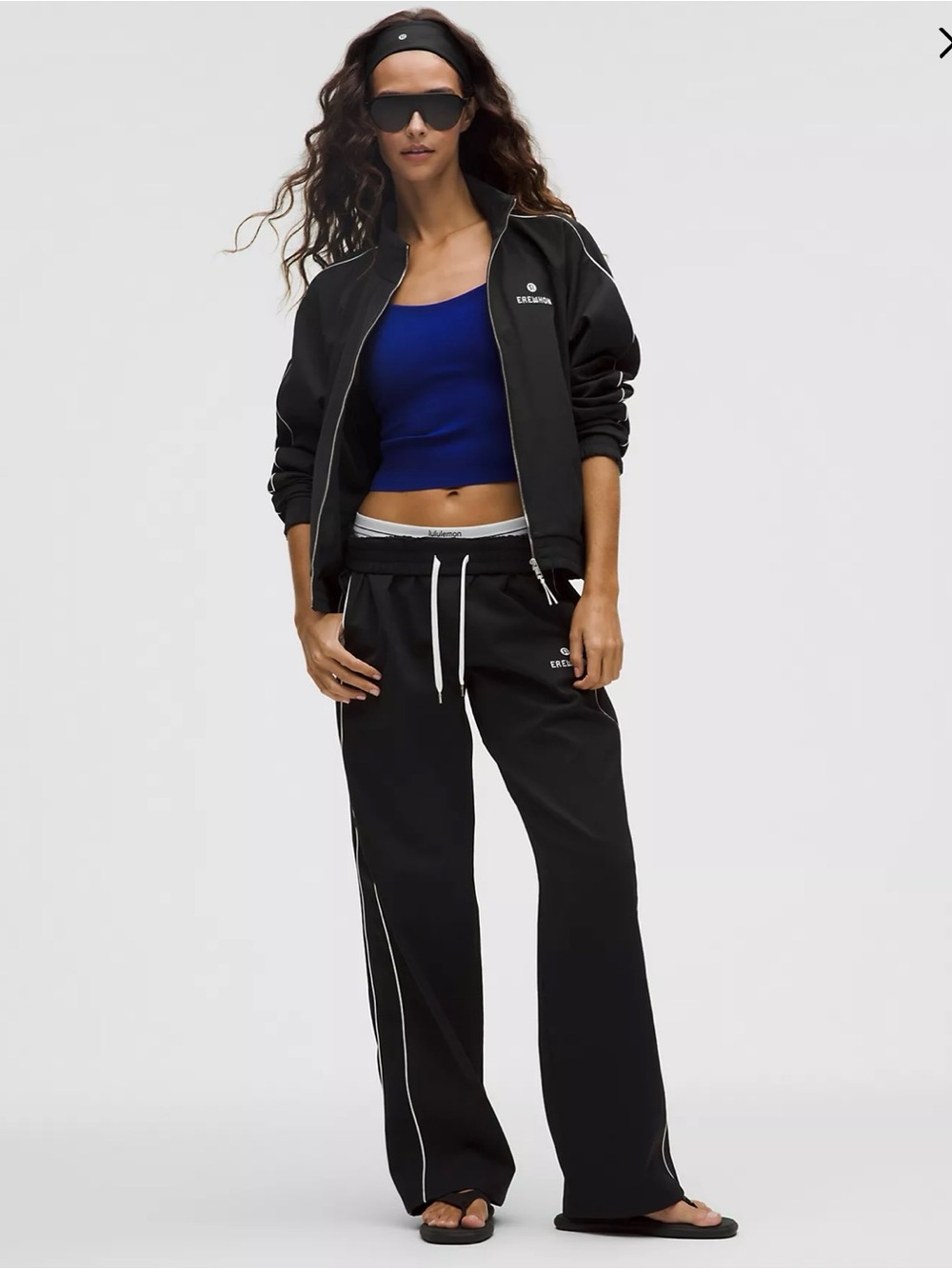 NWT Lululemon x Erewhon Brentwood Track Jacket & High-Rise Pant Set Black Size S
